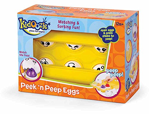 Kidoozie Peek N Peep Eggs - Mentally Stimulating - Employs Tactile Engagement - for ages 12 Months and Up