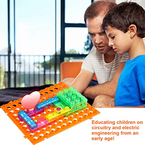 PANTHEON Circuit Kit with Lighted Bricks Magnets 59 Different Projects in 1, Best STEM Educational Gift for Boys and Girls Ages 6 - 14, Science Experiment Kit w Electronic Blocks, Circuits for Kids