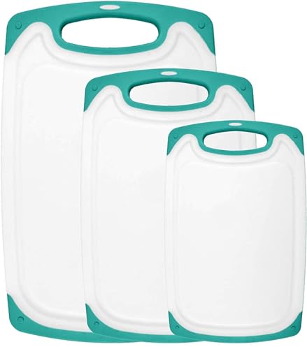 Aqua Cutting Boards Set - BPA Free, Non Slip