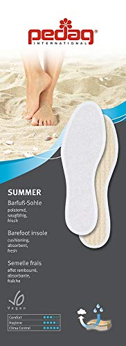 Pedag Summer Cotton Insoles | Odor Control | White | 1 Pair