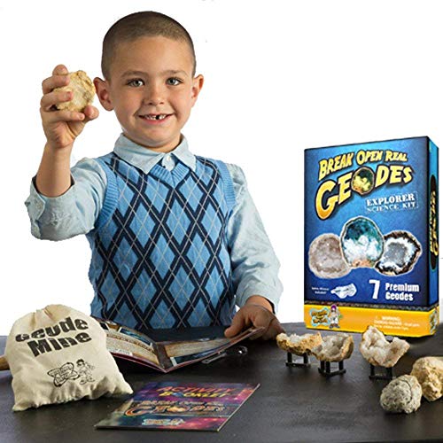 Geode Explorer Science Kit - Crack Open 7 Amazing Rocks and Find Crystals!