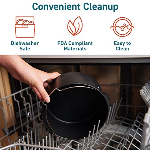 COSORI Air Fryer(100 Recipes, Rack & 5 Skewers),5.8QT Electric Hot Air Fryers Oven Oilless Cooker,11 Presets, 1700W,White & Air Fryer Accessories XL (C158-6AC), Set of 6 Fit all 5.8Qt, 6Qt Air Fryer