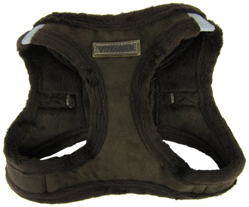 Voyager Step-In Plush Dog Harness â Soft Plush, Step In Vest Harness for Small and Medium Dogs â By Best Pet Supplies - Chocolate Suede, Large (Chest: 18" - 21"), 206-CH-L
