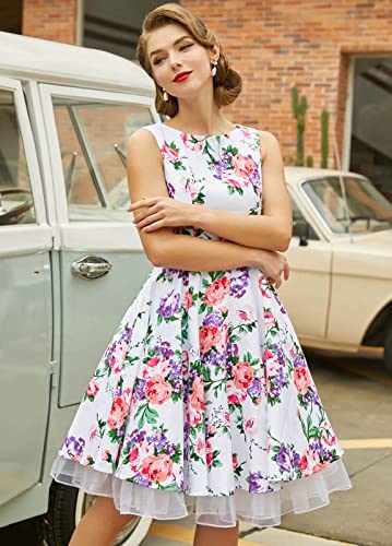 GRACE KARIN Women's Retro Knee Length Crionline A Line Pink Tutu Petticoat Pinup Skirt Lolita Skirts Slips (Pink,M)