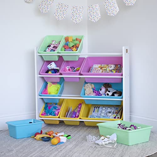 Kids' Toy Storage Organizer by Humble Crew, White/Pastel