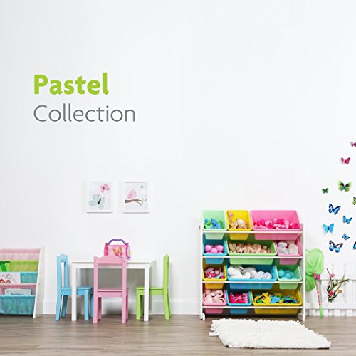 Kids' Toy Storage Organizer by Humble Crew, White/Pastel