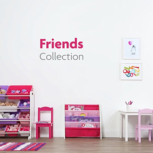 Kids' Toy Storage Organizer with 12 Bins (Pink&Purple)