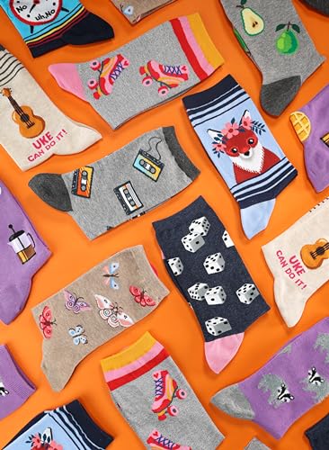 Cocktail Crew Socks: Funny Tropical Drinks, Shoe Size 4-10