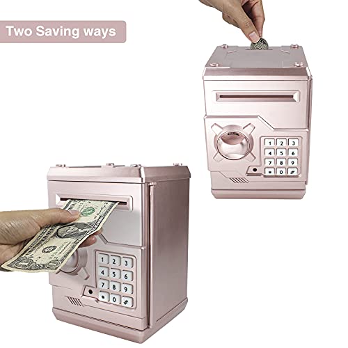 Piggy Bank with Electronic Password Code - Rose Gold