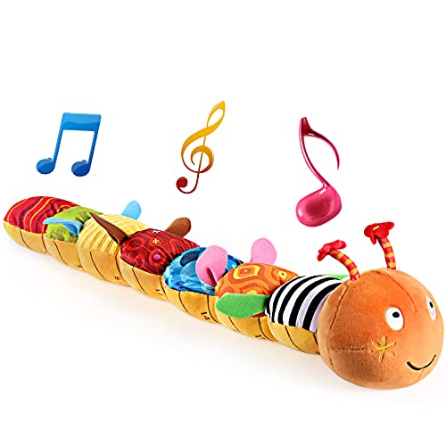 LIGHTDESIRE Musical Caterpillar Toy [Newest] Rattle with Ring Bell for Preschool