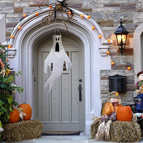 ANPHSIN 39 ? 22 inch Halloween Windsocks Flag- 3D Spook The Ghost Windsock Winter Windsock Outdoor Hanging Decoration for Halloween Front Yard Patio Lawn Garden Party Decor