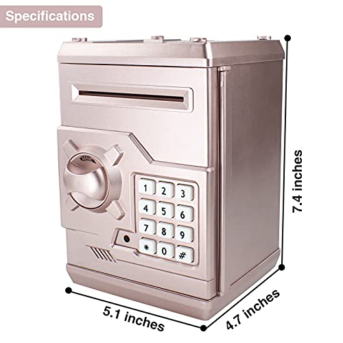 Piggy Bank with Electronic Password Code - Rose Gold