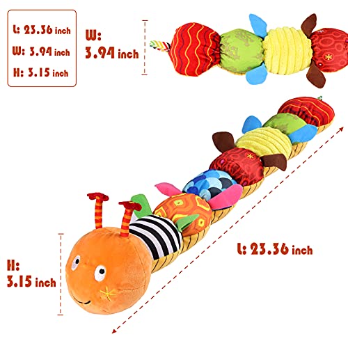 LIGHTDESIRE Musical Caterpillar Toy [Newest] Rattle with Ring Bell for Preschool