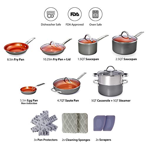 13 Pc Nonstick Induction Cookware Set
