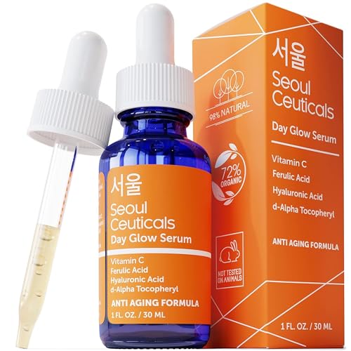 Korean Skin Care K Beauty - 20% Vitamin C Hyaluronic Acid Serum + CE Ferulic Acid Provides Potent Anti Aging, Anti Wrinkle Korean Beauty 1oz