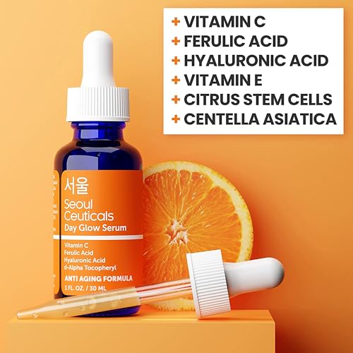 Korean Skin Care K Beauty - 20% Vitamin C Hyaluronic Acid Serum + CE Ferulic Acid Provides Potent Anti Aging, Anti Wrinkle Korean Beauty 1oz