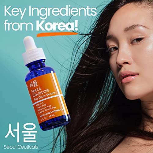 Korean Skin Care K Beauty - 20% Vitamin C Hyaluronic Acid Serum + CE Ferulic Acid Provides Potent Anti Aging, Anti Wrinkle Korean Beauty 1oz