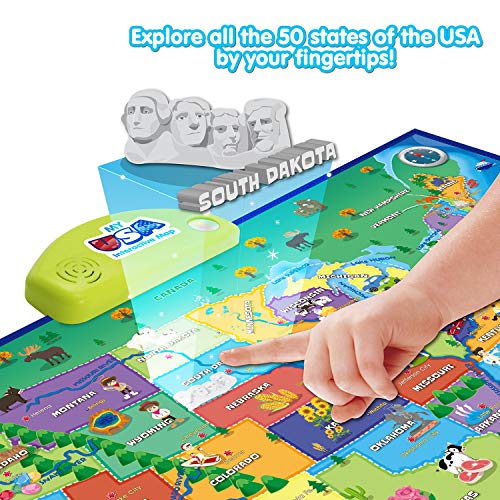 BEST LEARNING i-Poster My USA Interactive Map - Educational Talking Toy for Kids of Ages 5 to 12 Years