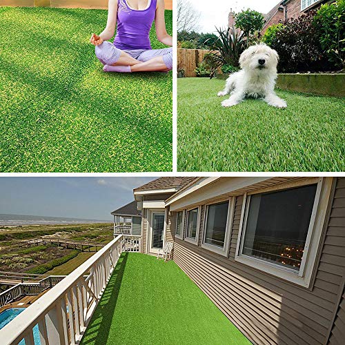 PET GROW 6'x8' Pet Pad Artificial Realistic & Thick Fake Mat for Outdoor Garden Landscape Dog Synthetic Grass Rug Turf, 6' x 8', Green