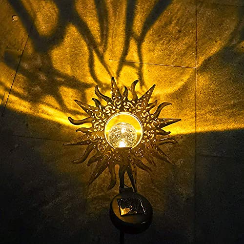 Crackle Glass Solar Garden Lights - 2 Pack