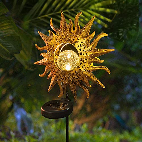 Crackle Glass Solar Garden Lights - 2 Pack