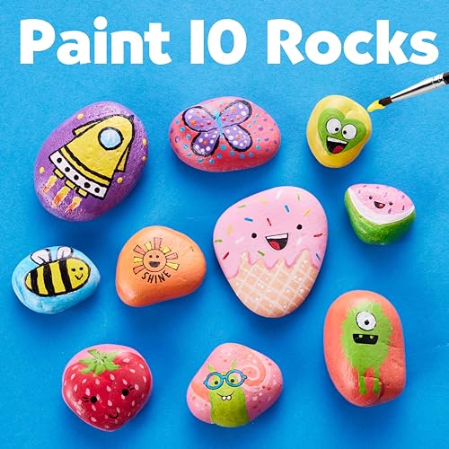 Creativity for Kids Hide & Seek Rock Painting Kit - Arts & Crafts For Kids - Includes Rocks & Waterproof Paint