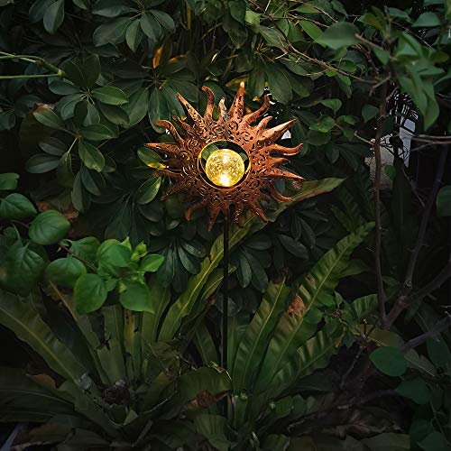 Crackle Glass Solar Garden Lights - 2 Pack