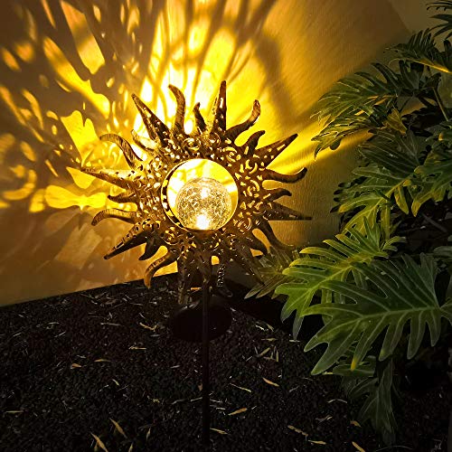 Crackle Glass Solar Garden Lights - 2 Pack