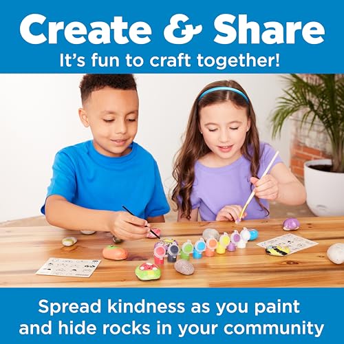 Creativity for Kids Hide & Seek Rock Painting Kit - Arts & Crafts For Kids - Includes Rocks & Waterproof Paint