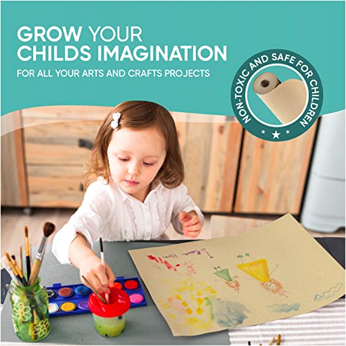 Made in USA Brown Kraft Paper Jumbo Roll 17.75? x 1200? (100ft) Ideal for Gift Wrapping, Art, Craft, Postal, Packing, Shipping, Floor Covering, Dunnage, Parcel, Table Runner 100% Recycled Material