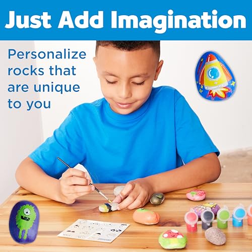Creativity for Kids Hide & Seek Rock Painting Kit - Arts & Crafts For Kids - Includes Rocks & Waterproof Paint