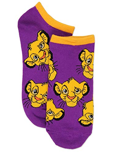 Disney The Lion King Teen Womens 6 pack Socks (9-11 Womens (Shoe: 4-10), Black/Purple/Multi)