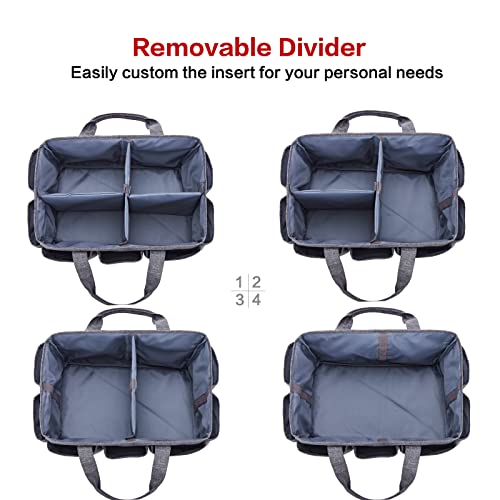 HOMEST Large Craft Caddy, Storage Bin for Sewing & Knitting & Crochet, Art Supplies Organizer Basket