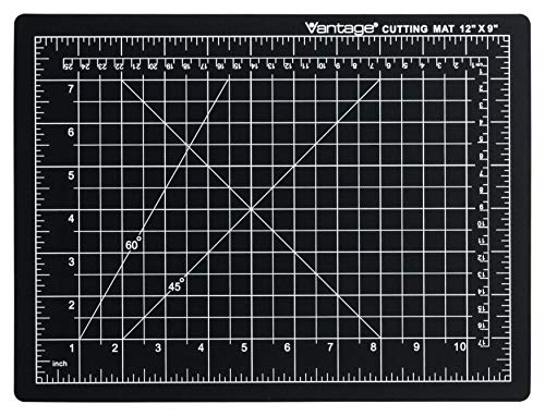 Dahle Vantage 10670 Self-Healing Cutting Mat, 9"x12", 1/2" Grid, 5 Layers for Max Healing, Perfect for Crafts & Sewing, Black