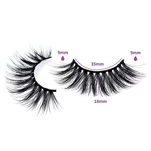 Wleec Beauty 3D Faux Mink False Lashes Handmade Dramatic Eyelash Pack Long Crisscross Fake Eyelashes #3D/18 (15 Pairs/3 Pack)