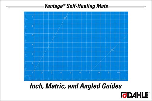 Dahle Vantage 10691 Self-Healing Cutting Mat, 12"x18", 1/2" Grid, 5 Layers for Max Healing, Perfect for Crafts & Sewing, Blue