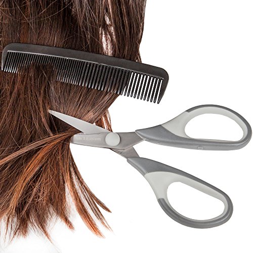 Best Titanium Scissors - 3 Shears in One Pack - Precision Cutting Blades for Sewing - Office Scissors - Gift Art and Craft Set - Sharp Scissors That Wont Break - Craft Siccors