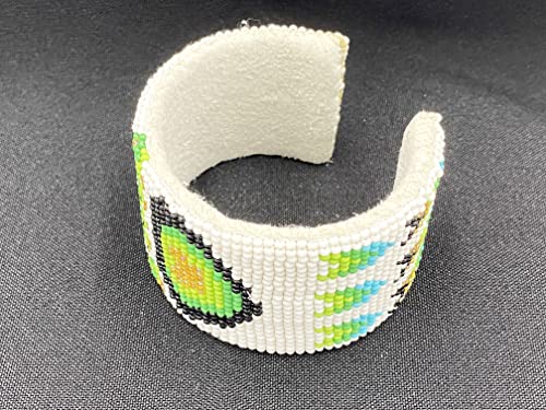 Beaded Jewelry Set Necklace Earrings Bracelet Handmade (Green Bear Paw)