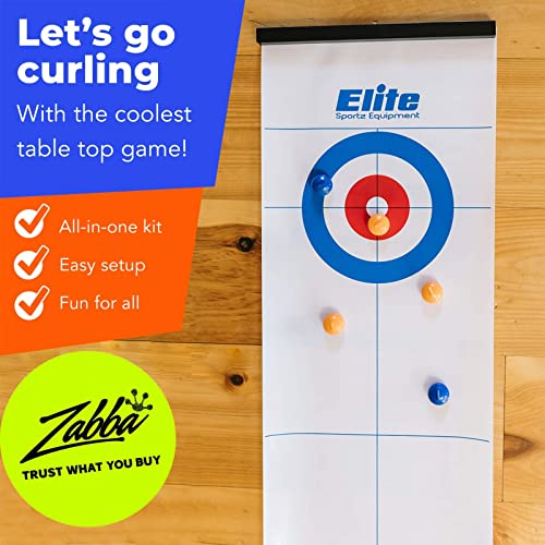 Elite Sportz Equipment Family Games for Kids and Adults - Fun Kids Games Ages 4 and Up - Way More Fun Than it Looks, is Quick and Easy to Set-Up and So Compact for Storage (A Curling Game)
