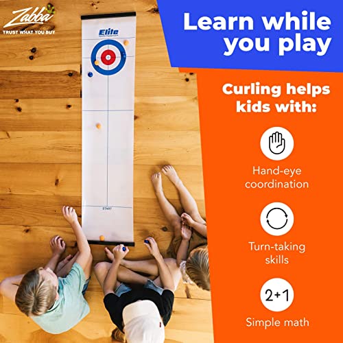 Elite Sportz Equipment Family Games for Kids and Adults - Fun Kids Games Ages 4 and Up - Way More Fun Than it Looks, is Quick and Easy to Set-Up and So Compact for Storage (A Curling Game)