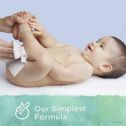 Baby Wipes, Pampers Aqua Pure Sensitive Water Baby Diaper Wipes, Hypoallergenic and Unscented, 12x Pop-Top Packs, 672 Count