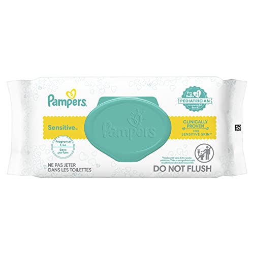 Pampers Sensitive Water-Based Baby Diaper Wipes - Hypoallergenic and Unscented