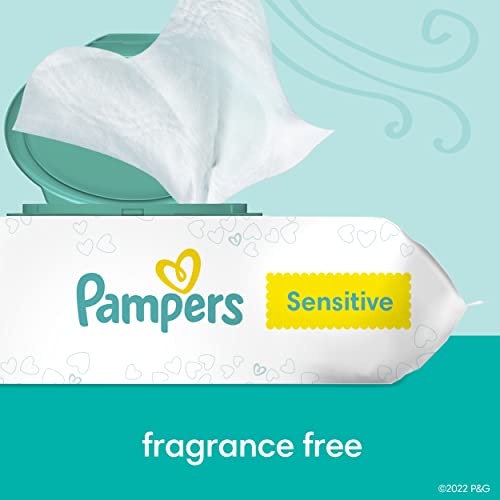 Pampers Sensitive Water-Based Baby Diaper Wipes - Hypoallergenic and Unscented
