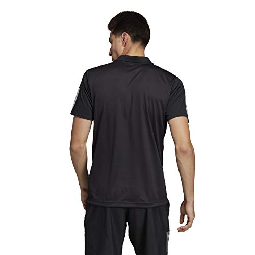 adidas Men's Club 3-Stripes Tennis Polo Shirt, Black/White, Small