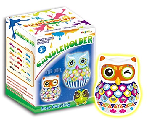 Arts and Crafts - DIY Owl Candle Holder Painting