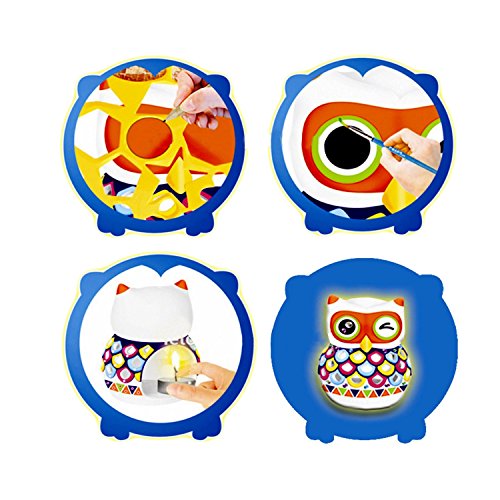 Arts and Crafts - DIY Owl Candle Holder Painting