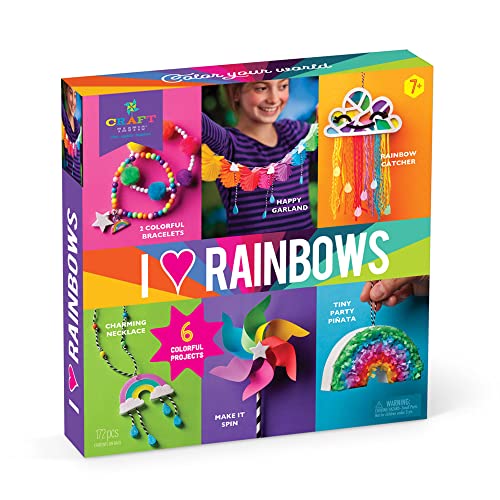 Craft-tastic Rainbow Craft Kit - 6 Colorful Projects