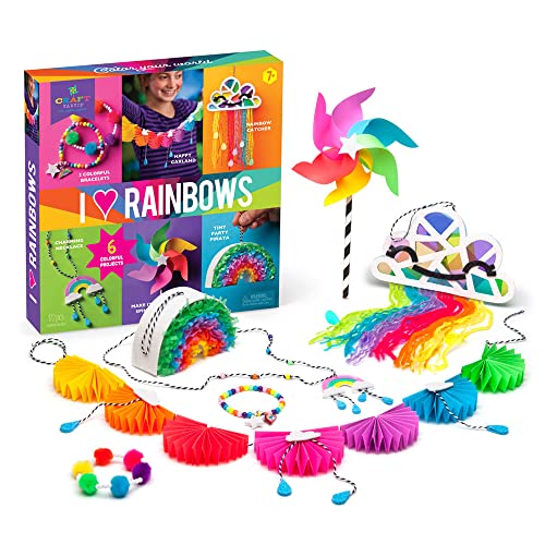 Craft-tastic Rainbow Craft Kit - 6 Colorful Projects