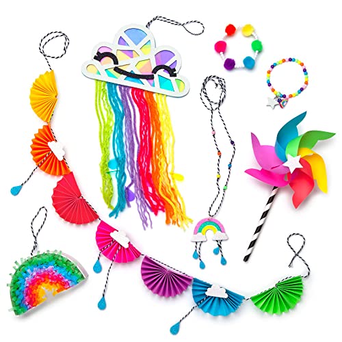 Craft-tastic Rainbow Craft Kit - 6 Colorful Projects