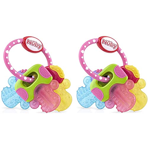 Nuby Gel Teether Keys - 2 Blue